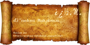 Énekes Makabeus névjegykártya